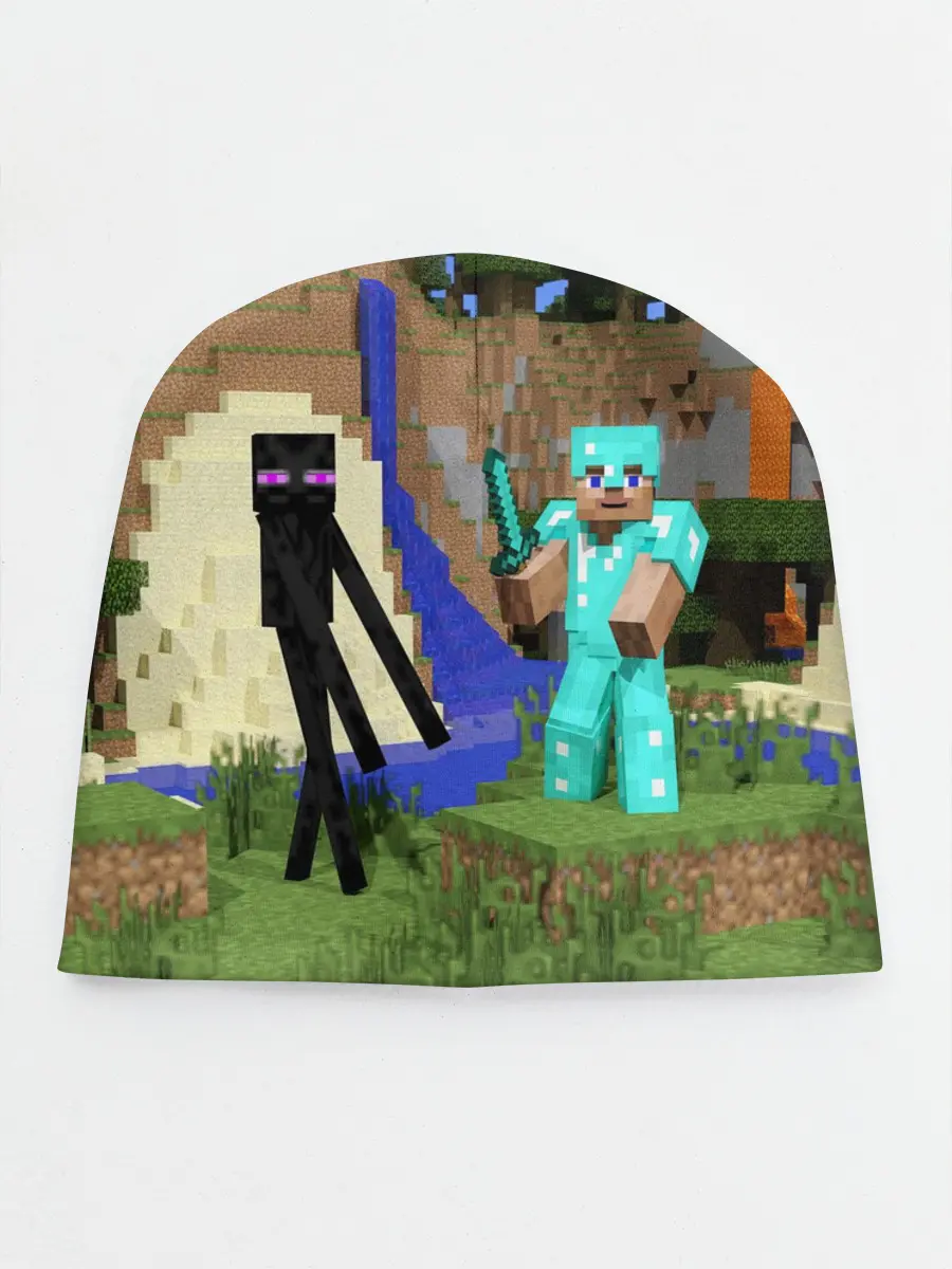 Детская шапка / Стив и эндермен.