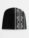 Детская шапка / Узор на чёрном