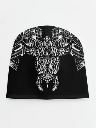 Детская шапка / Узор в стиле маори / полинезия