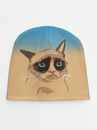 Детская шапка / Grumpy cat ART