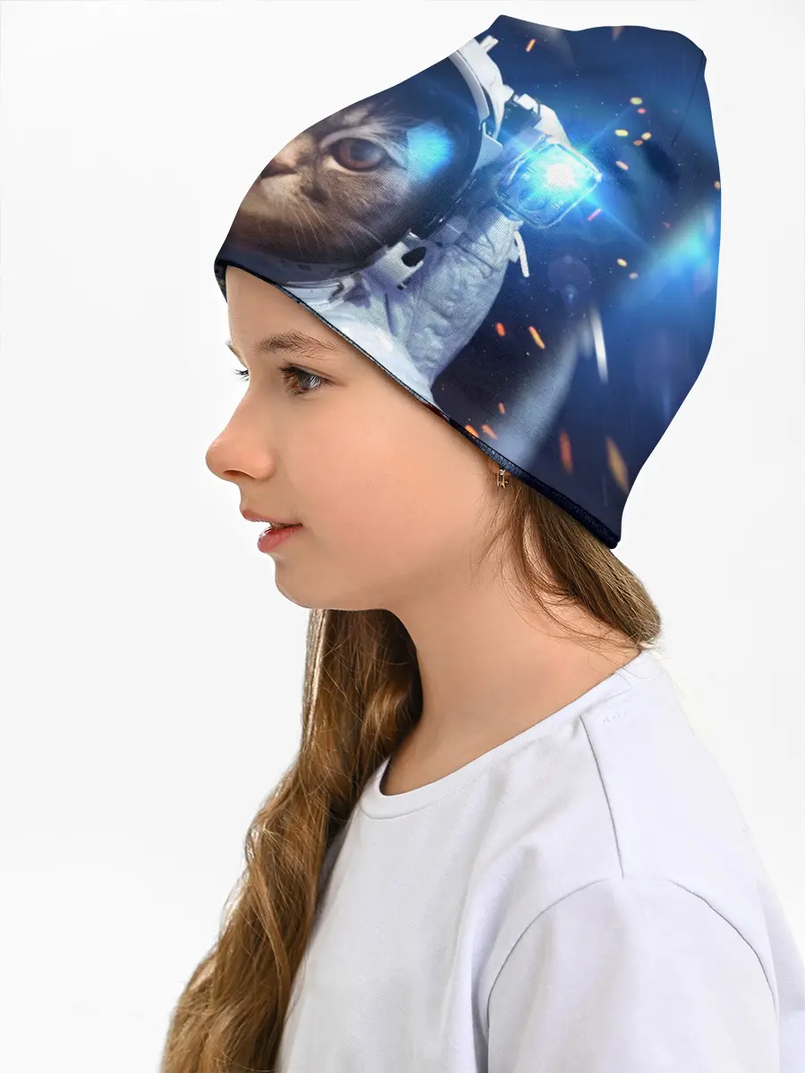 Детская шапка / КОТ АСТРОНАВТ