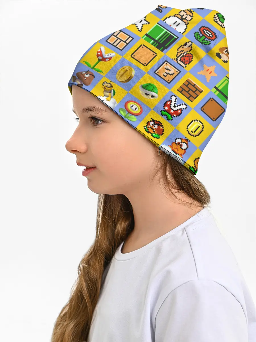 Детская шапка / Super Mario Pop art