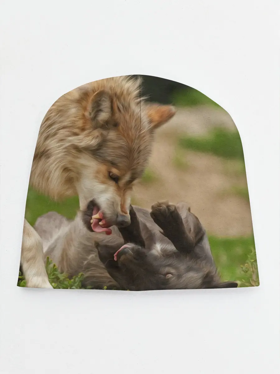 Детская шапка / Волки