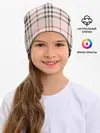 Детская шапка / Светлая клетка