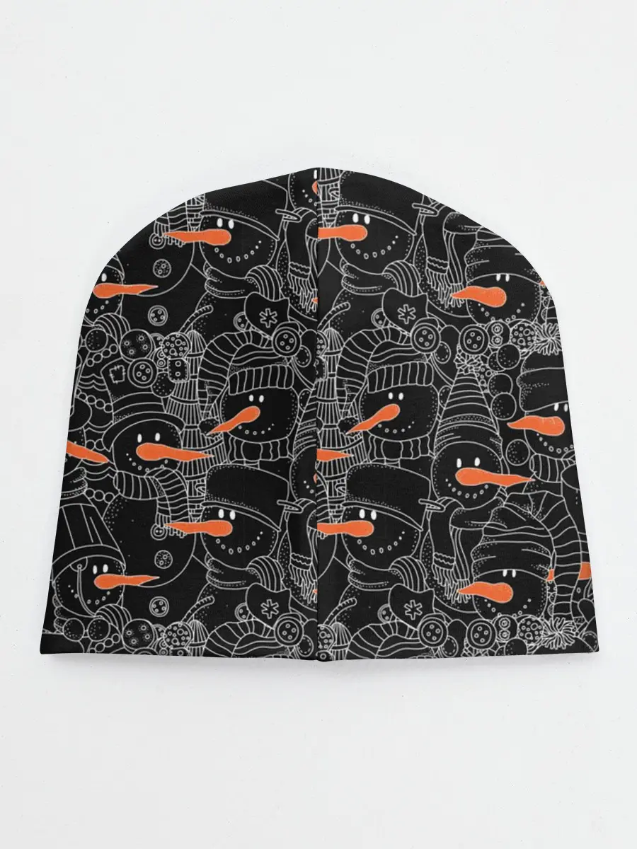 Детская шапка / Черные снеговики