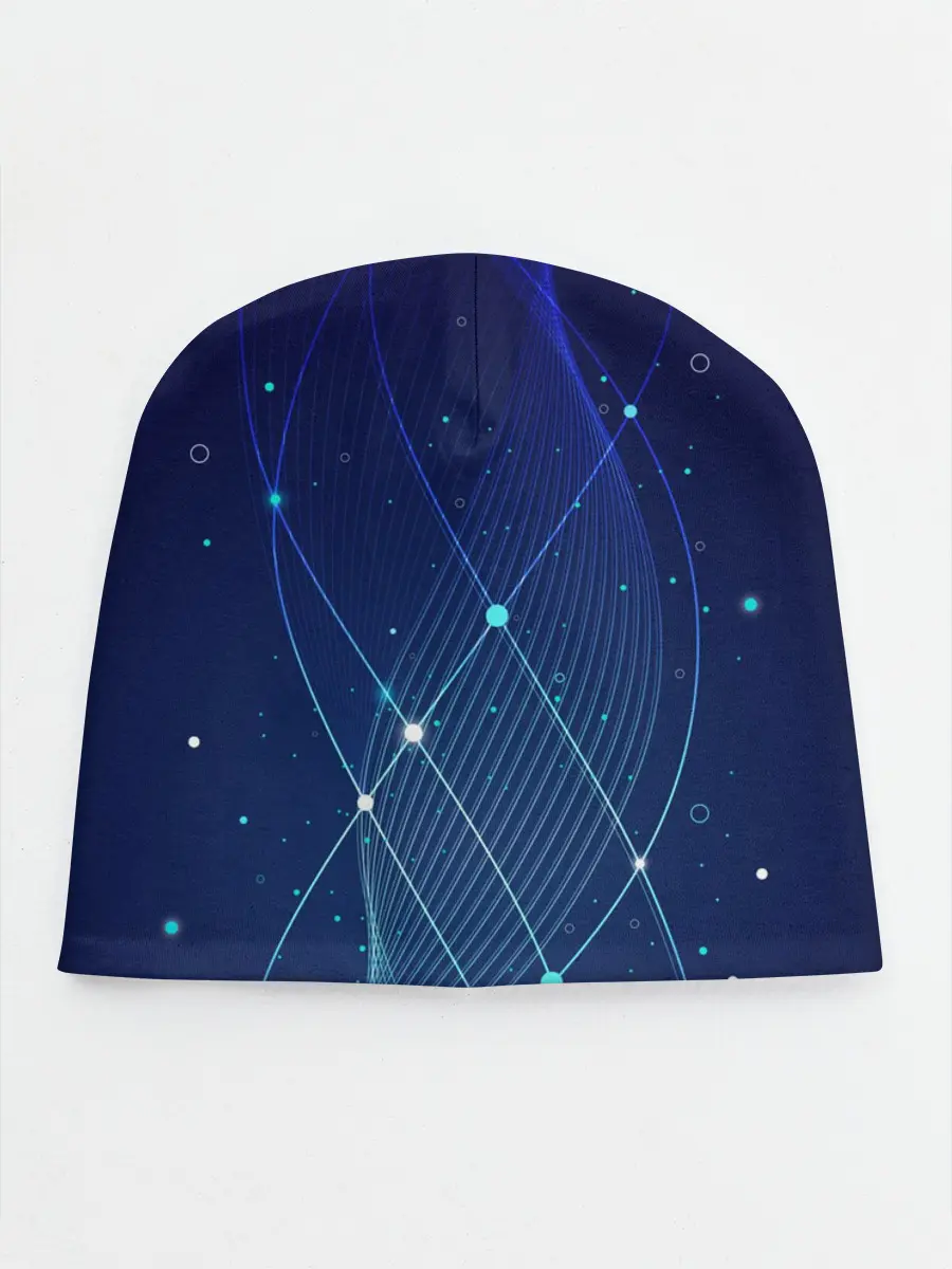 Детская шапка / Синяя спираль абстракция