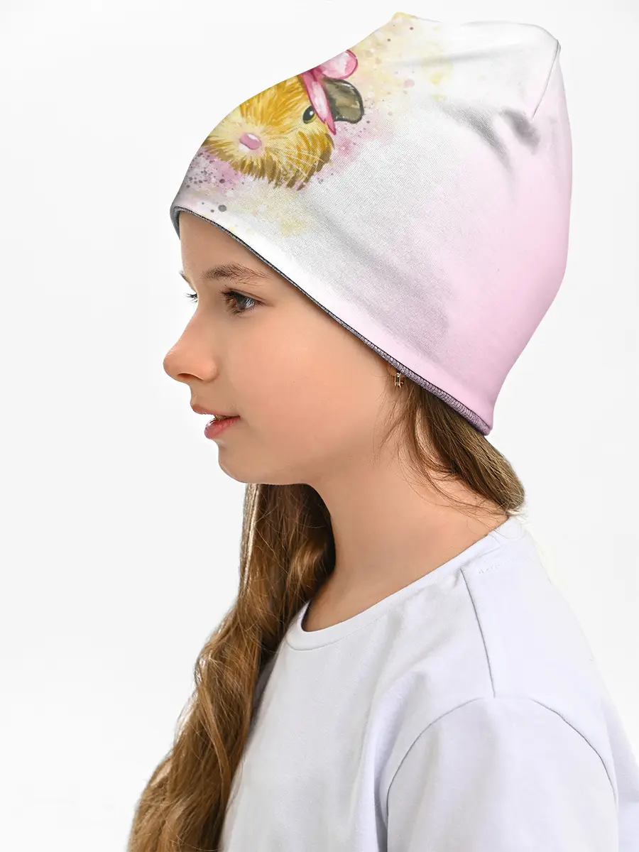 Детская шапка / Морская свинка акварелью