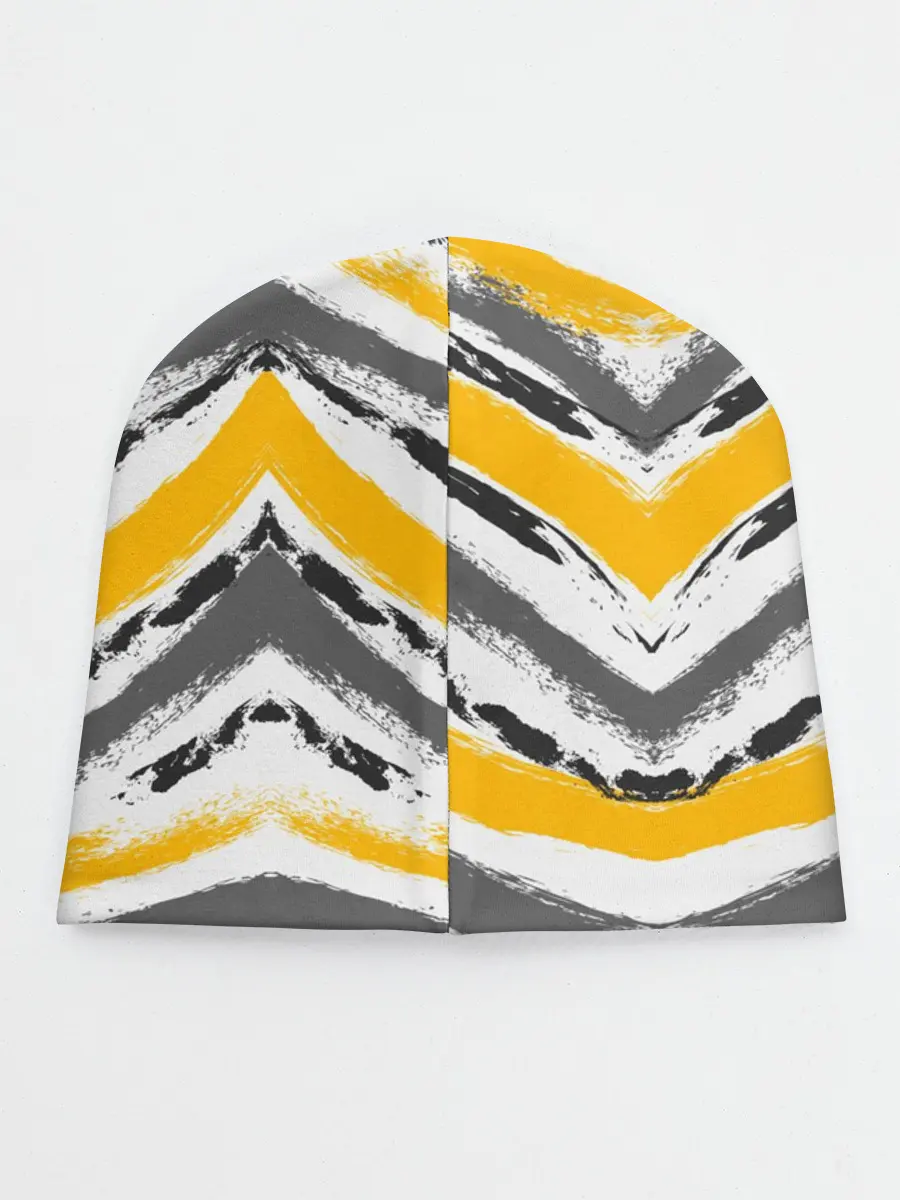 Детская шапка / Серый-желтый