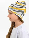 Детская шапка / Серый-желтый