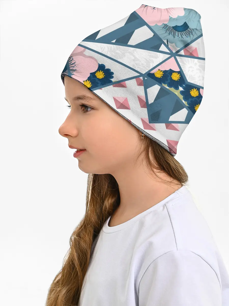 Детская шапка / Геометрия цветов