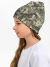 Детская шапка / Лесной камуфляж с бутылками