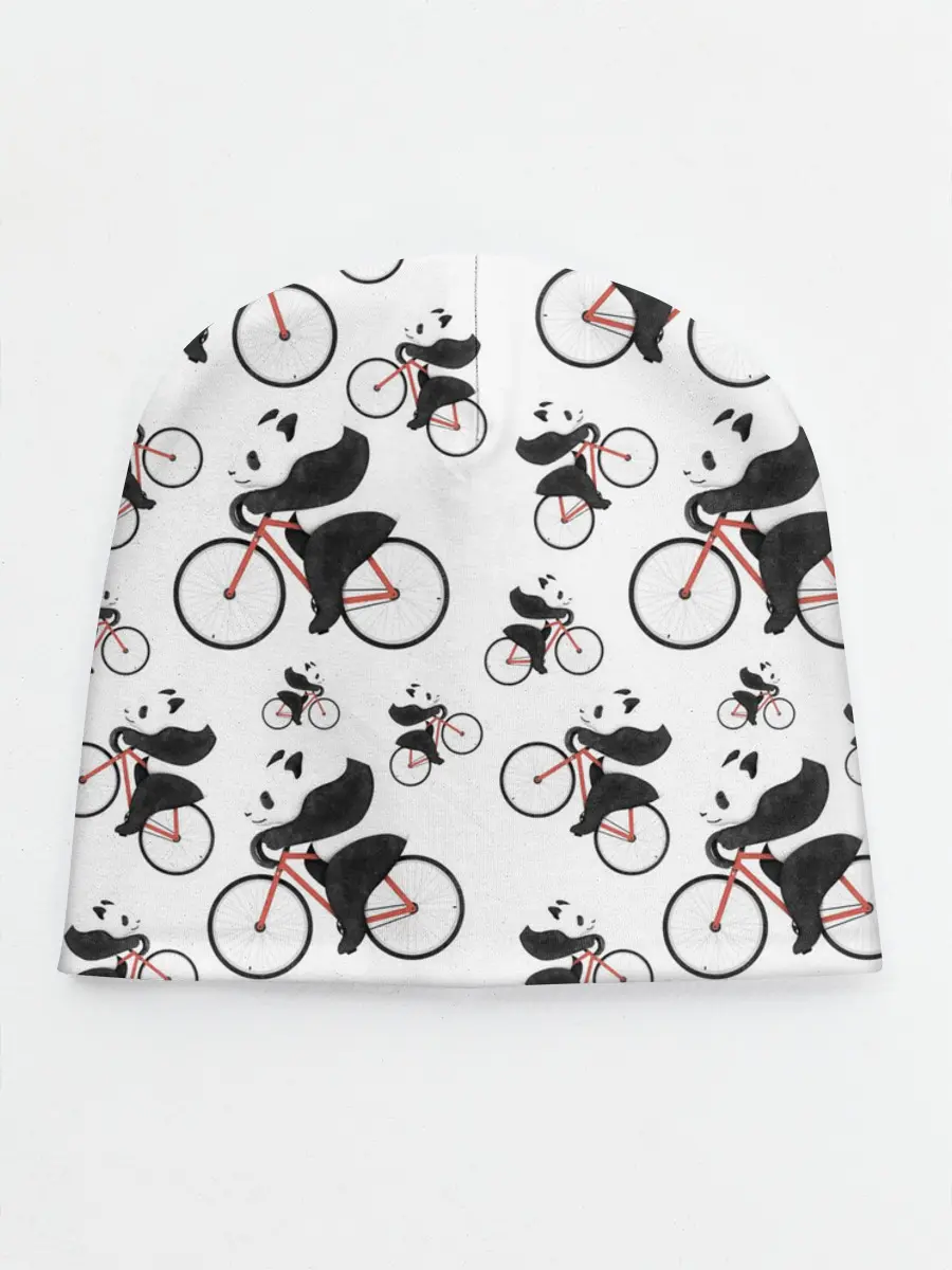 Детская шапка / Панды На Велосипеде