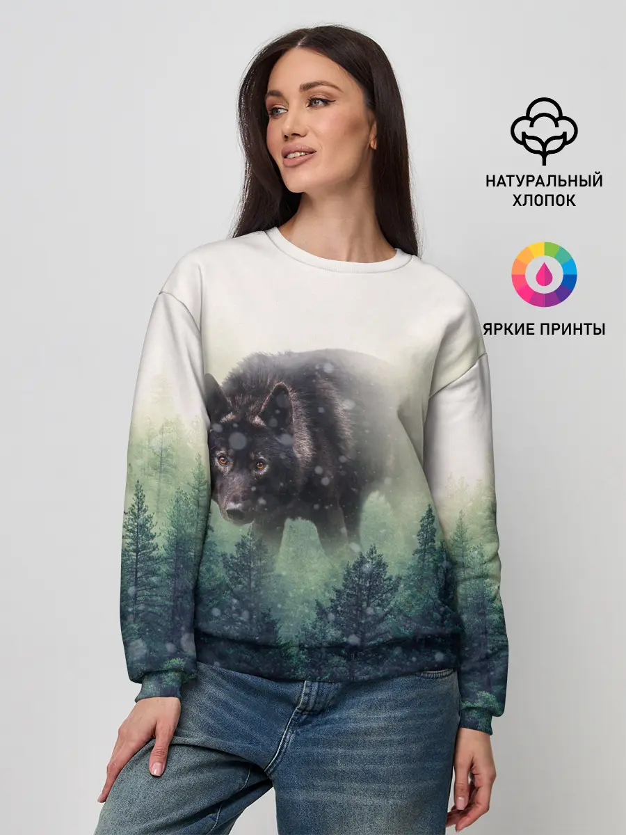 Женский свитшот / Волк