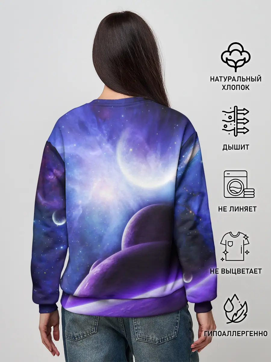 Женский свитшот / Неоновый Космос