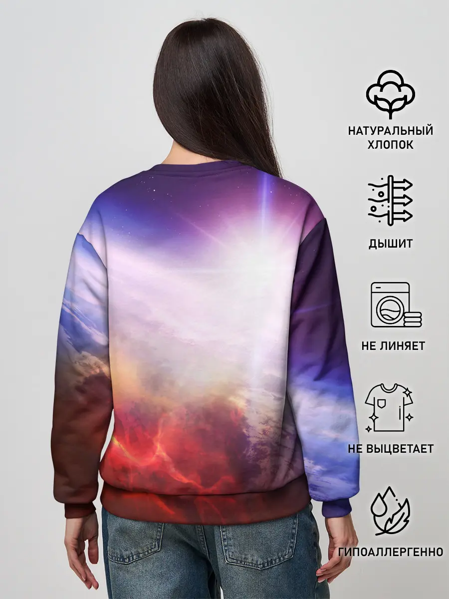 Женский свитшот / Звезды в неоне