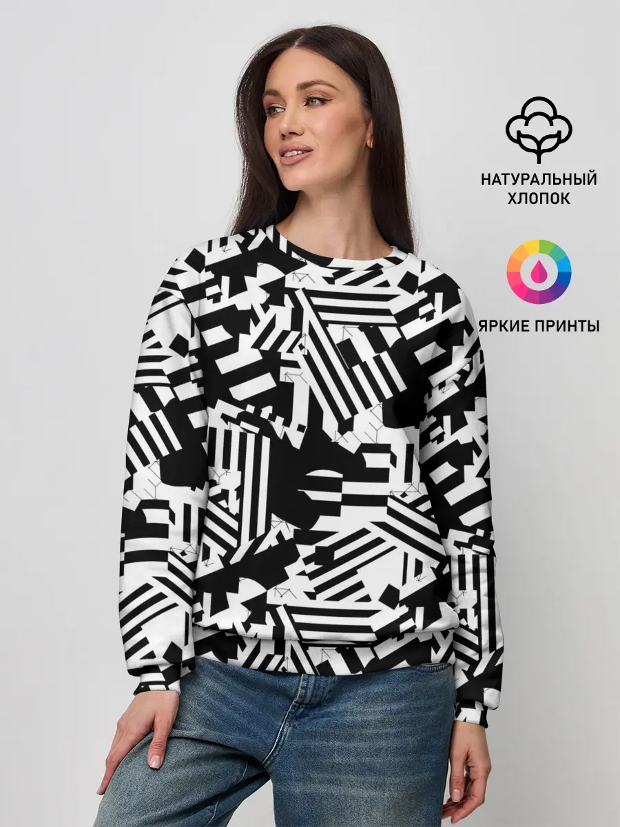 Женский свитшот / Хаотичные линии