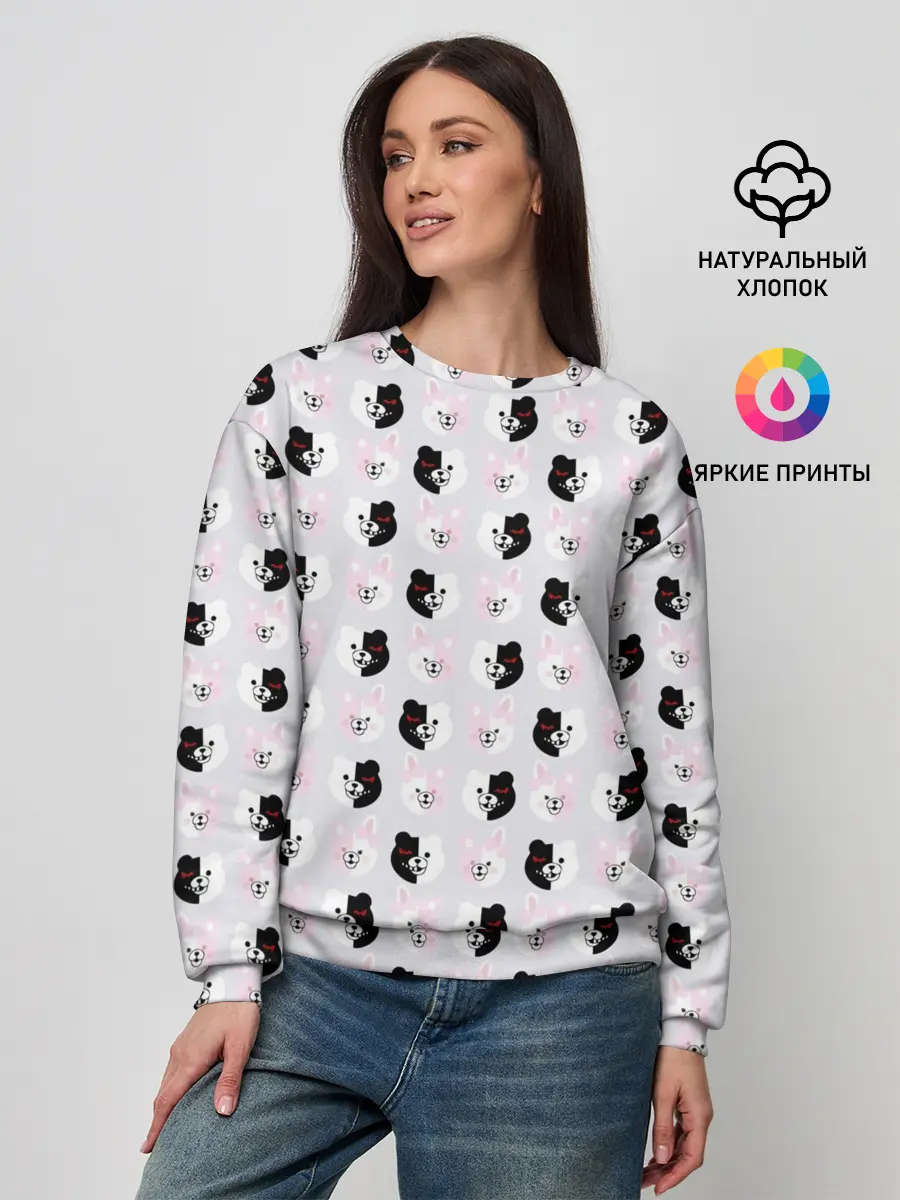 Женский свитшот / Паттерн из монокум