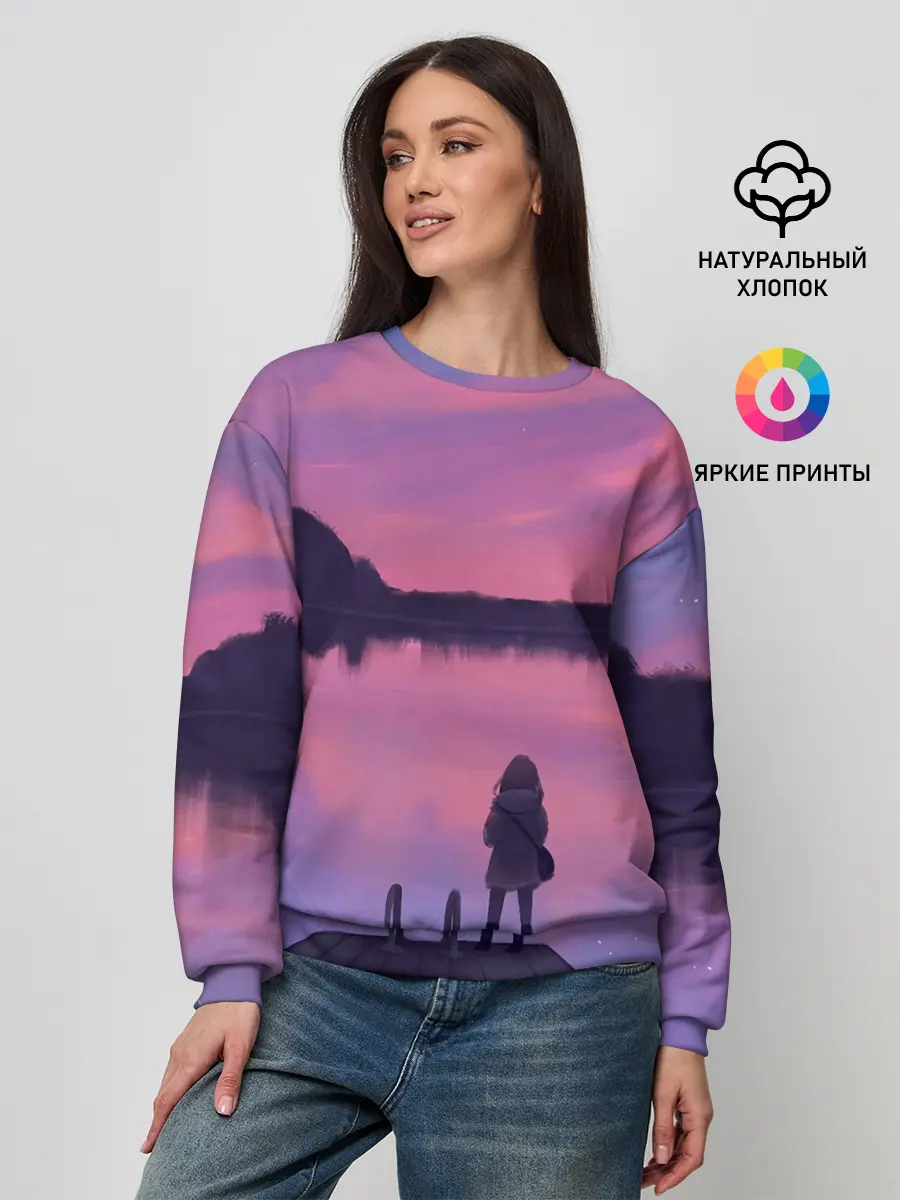 Женский свитшот / Закат Солнце