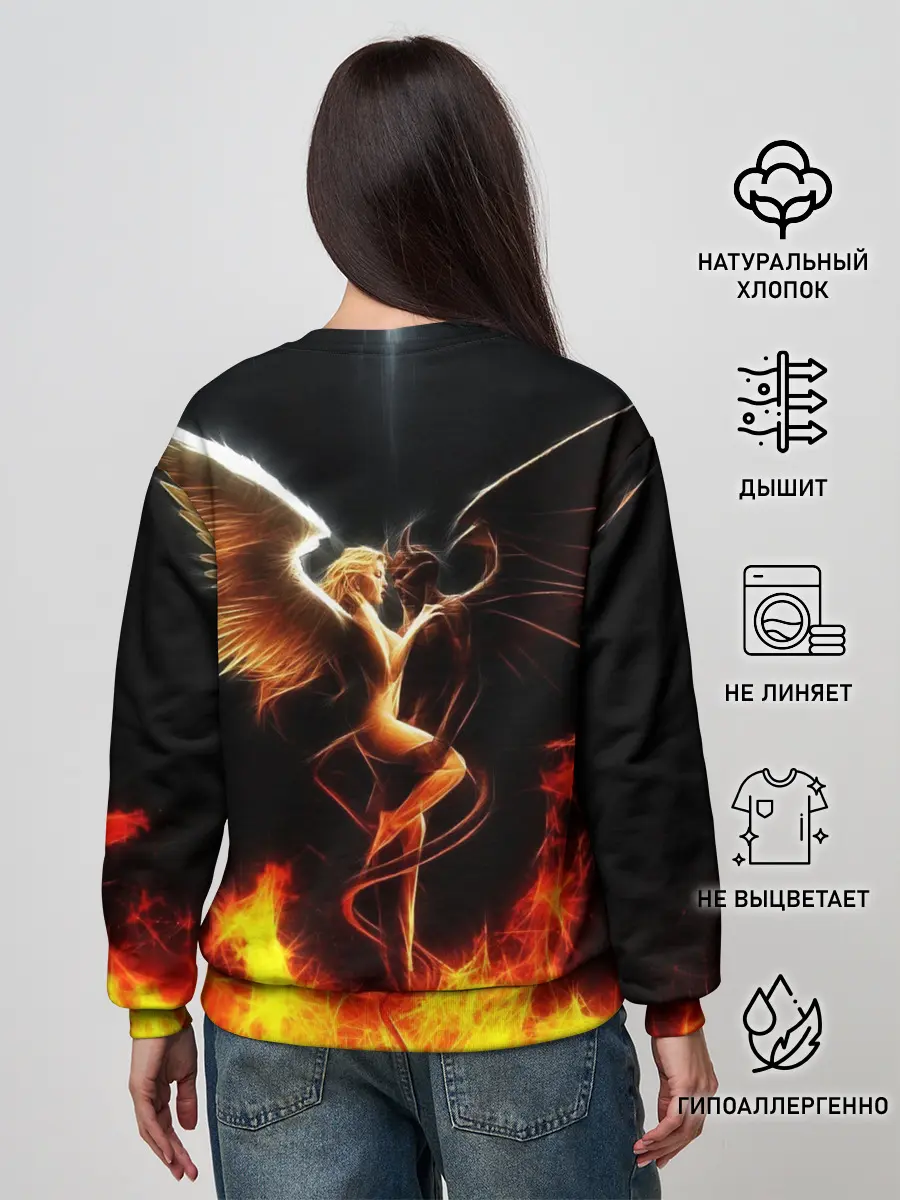 Женский свитшот / Angel and demon