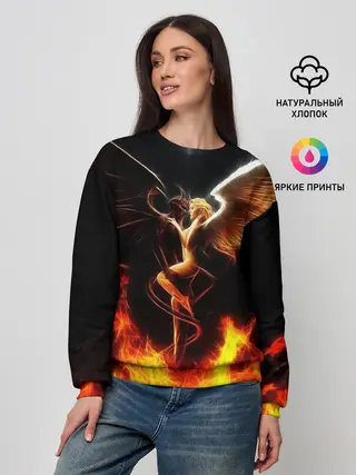 Женский свитшот / Angel and demon