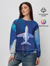 Женский свитшот / Самолёт на небе