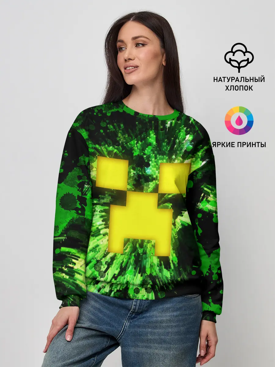 Женский свитшот / Minecraft / Майнкрафт