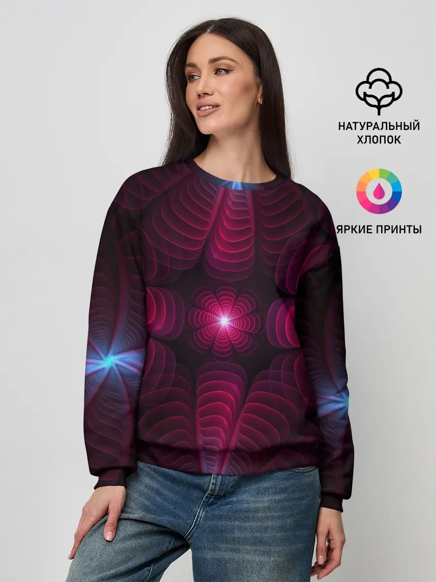 Женский свитшот / Инопланетные цветы
