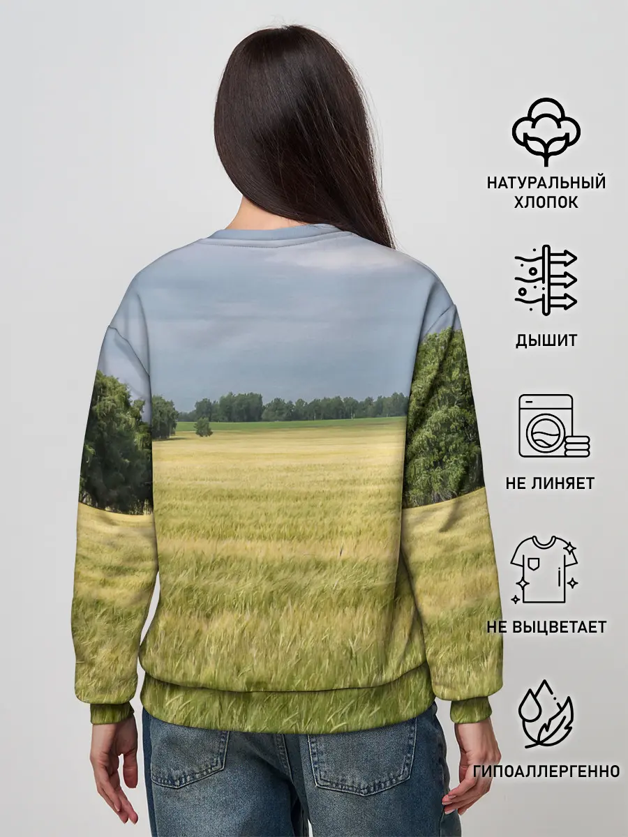 Женский свитшот / Пшеничное поле