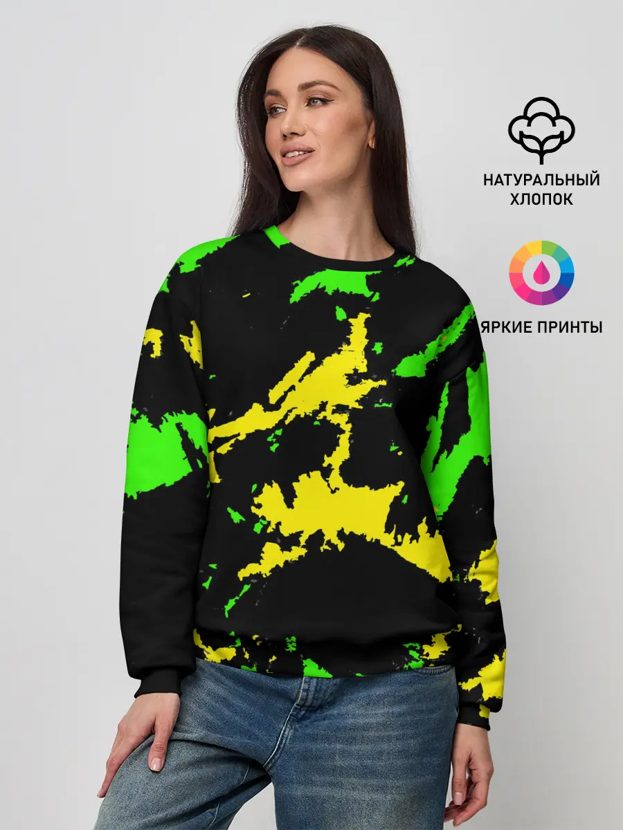 Женский свитшот / Желто-зеленый