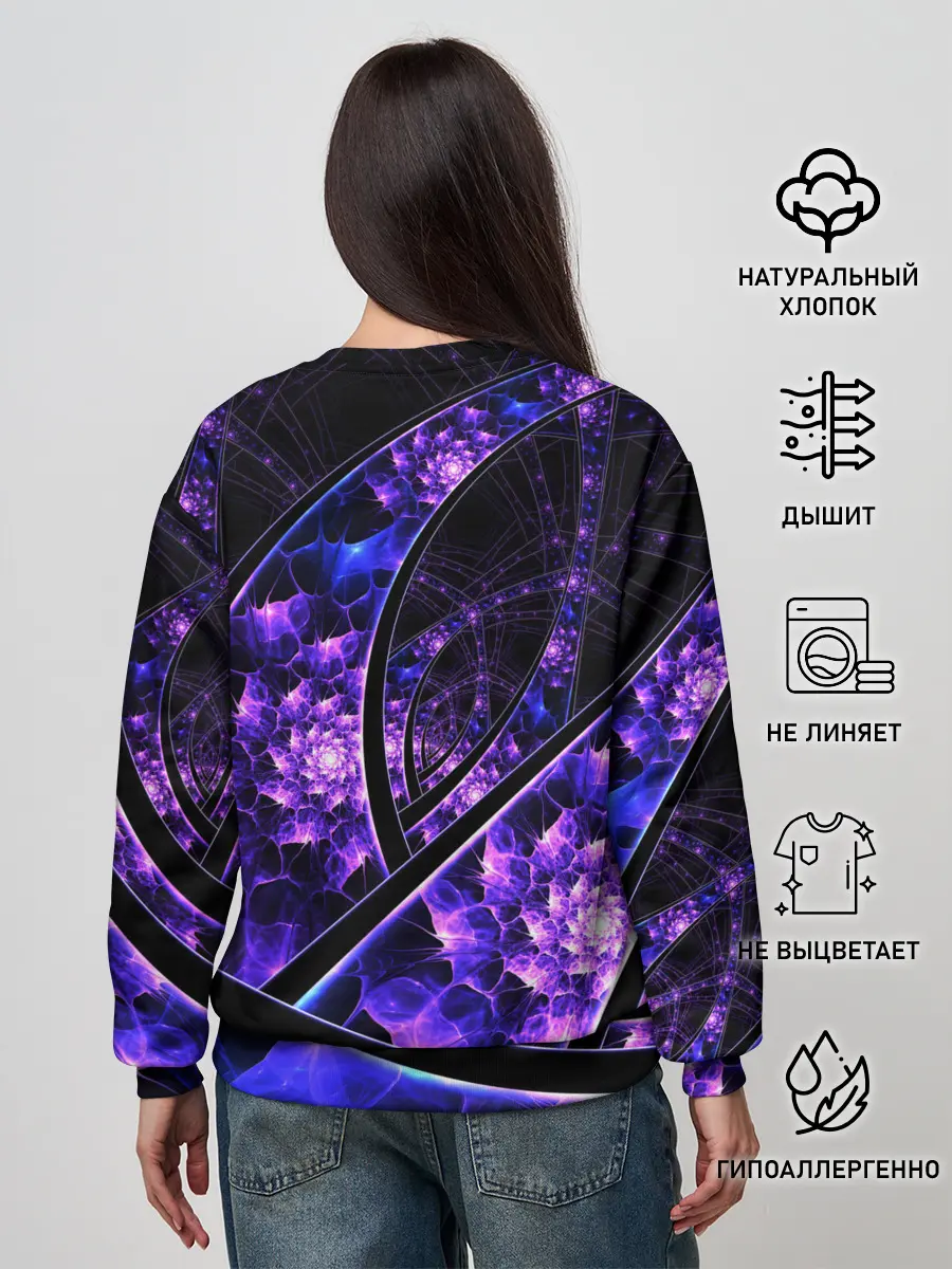 Женский свитшот / Фрактал линии