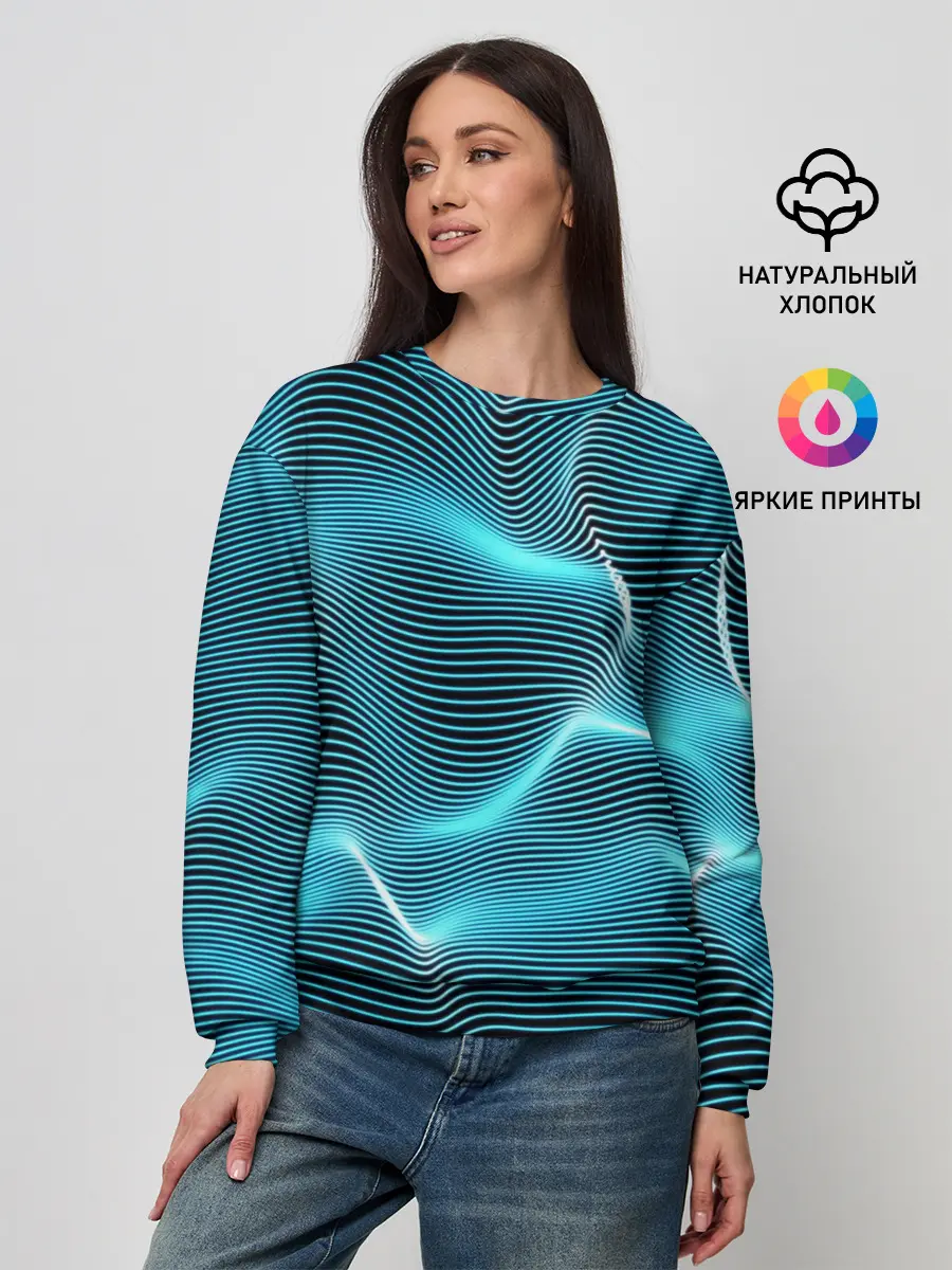 Женский свитшот / Neon lines