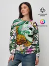 Женский свитшот / Череп в цветах