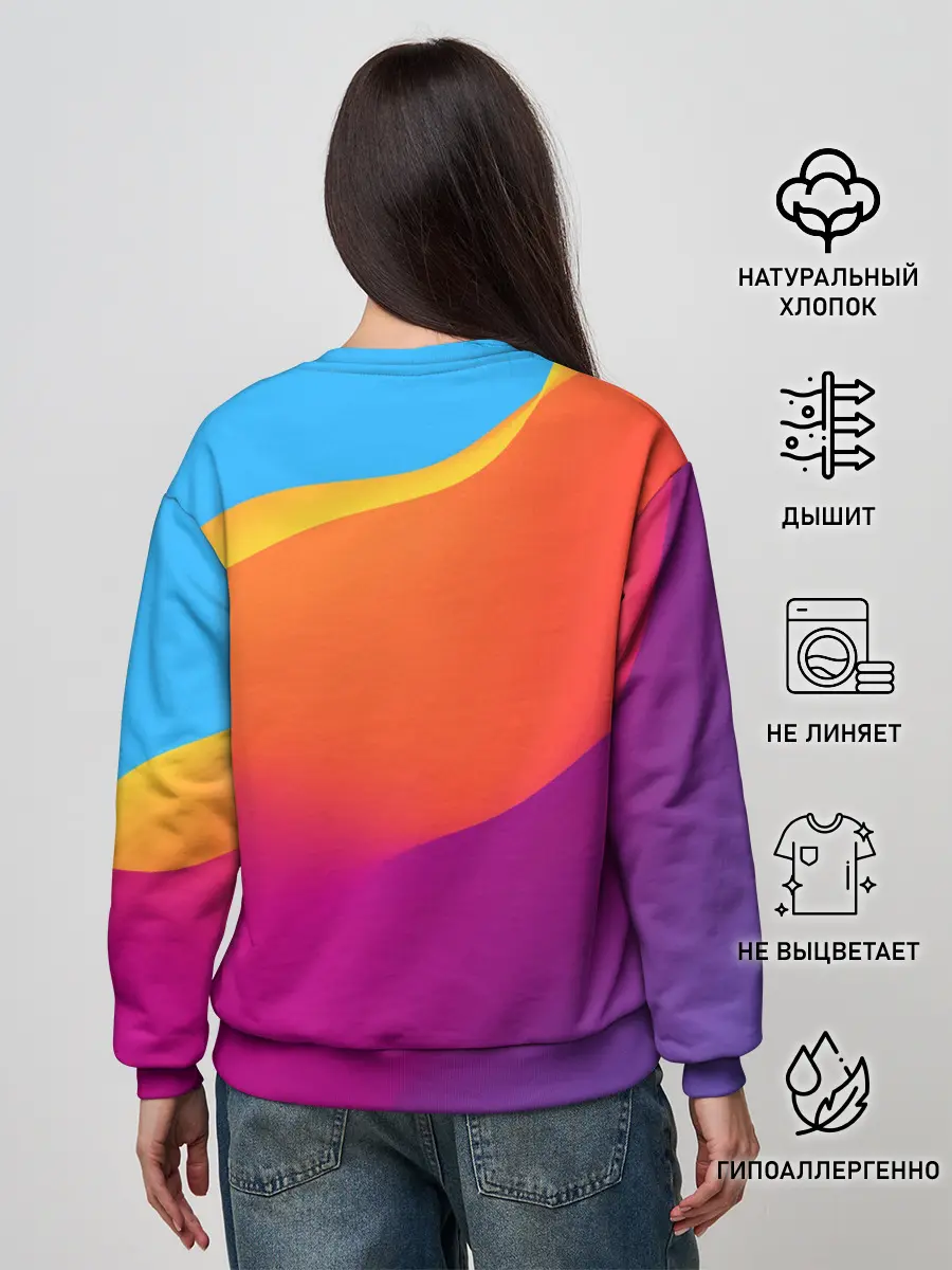 Женский свитшот / ТЕКСТУРА ГРАДИЕНТА