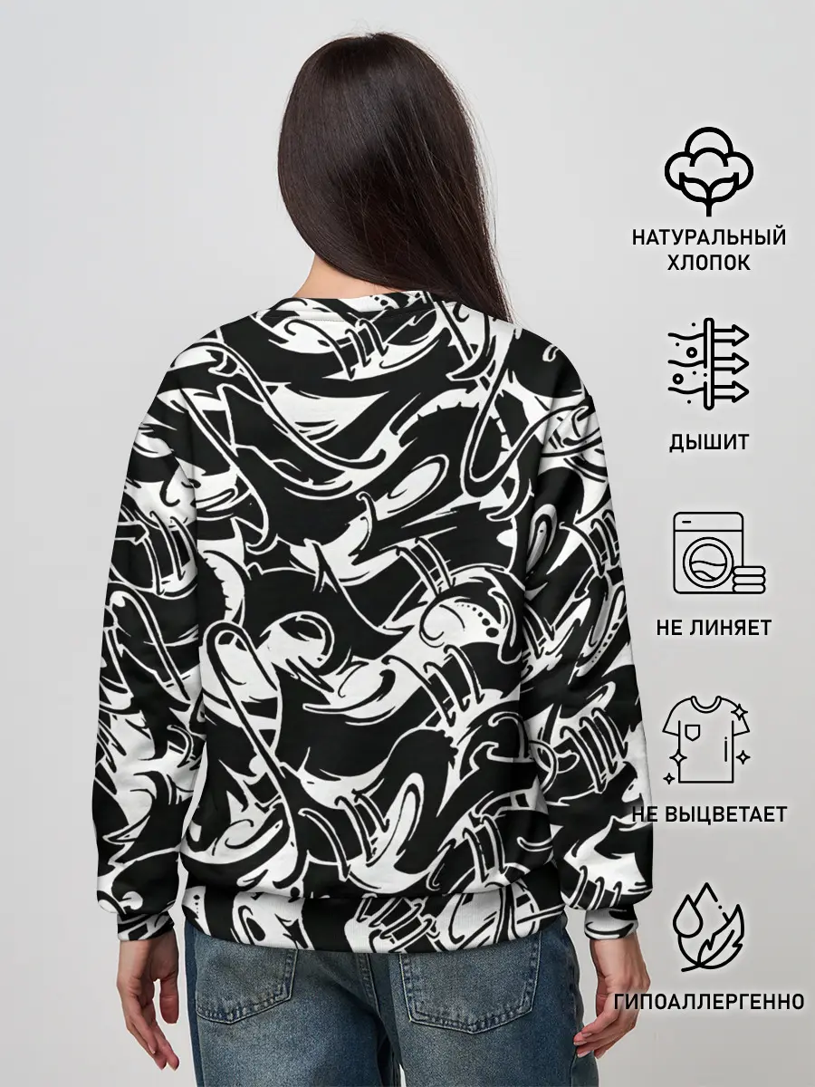 Женский свитшот / Tattoo | BlackWhite