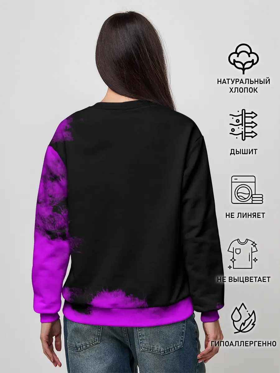 Женский свитшот / Джоджо fuck фиолетовый