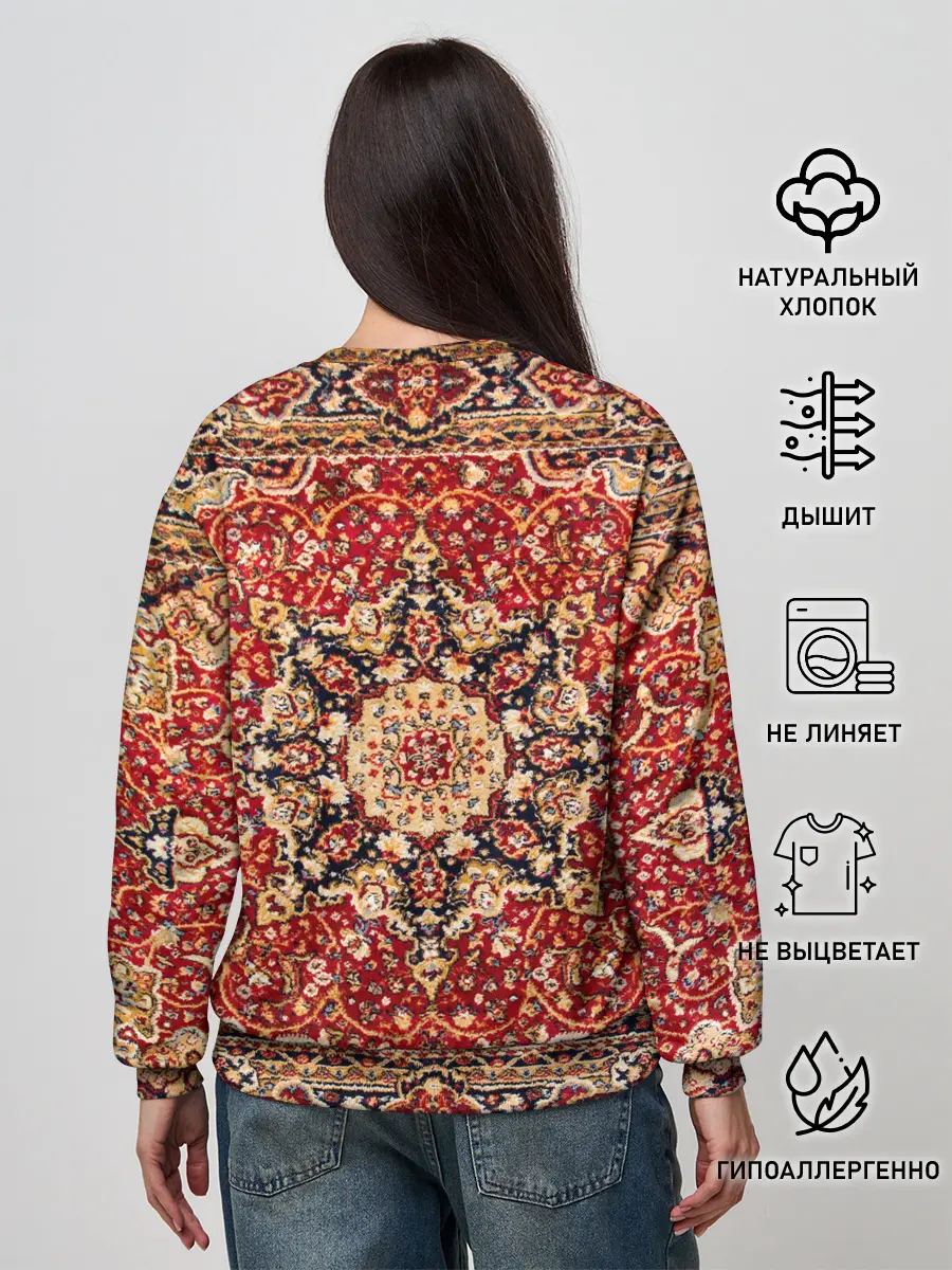 Женский свитшот / Ковер на стене