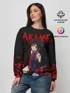 Женский свитшот / Убийца Акаме на черно-красно фоне