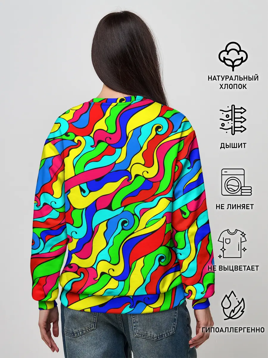 Женский свитшот / Красочные узоры/абстракционизм