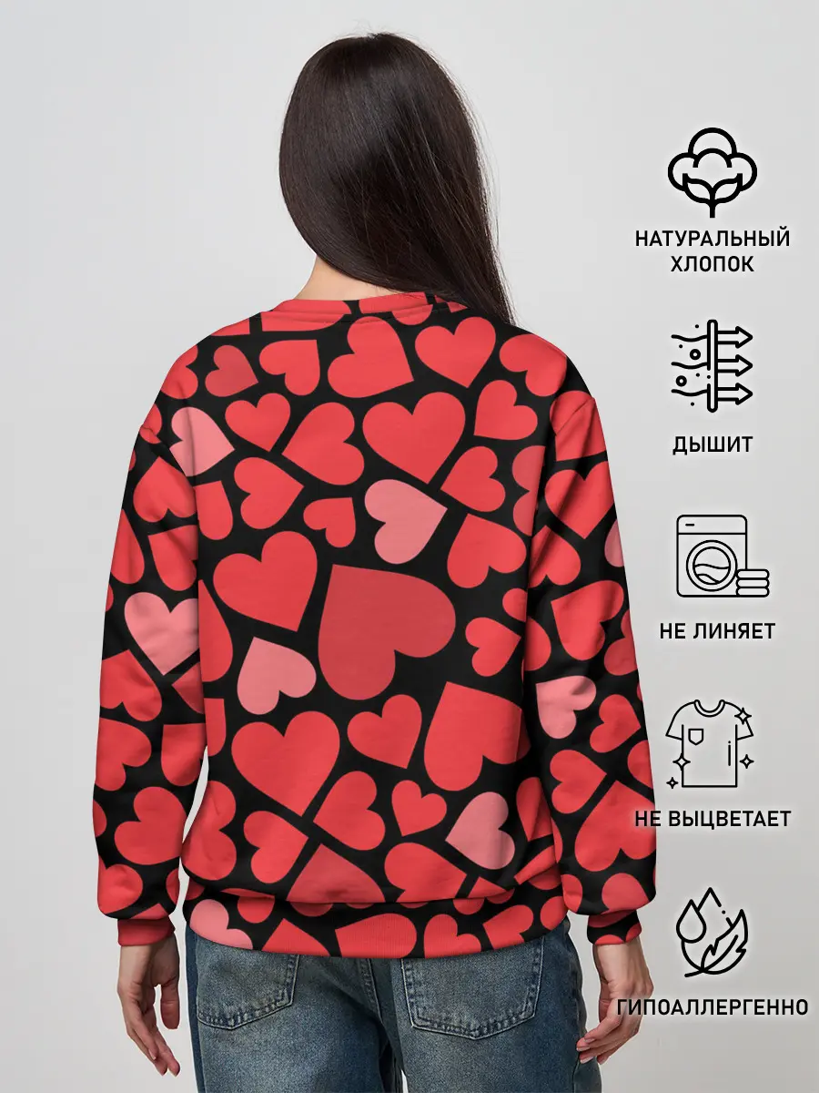 Женский свитшот / Сердца