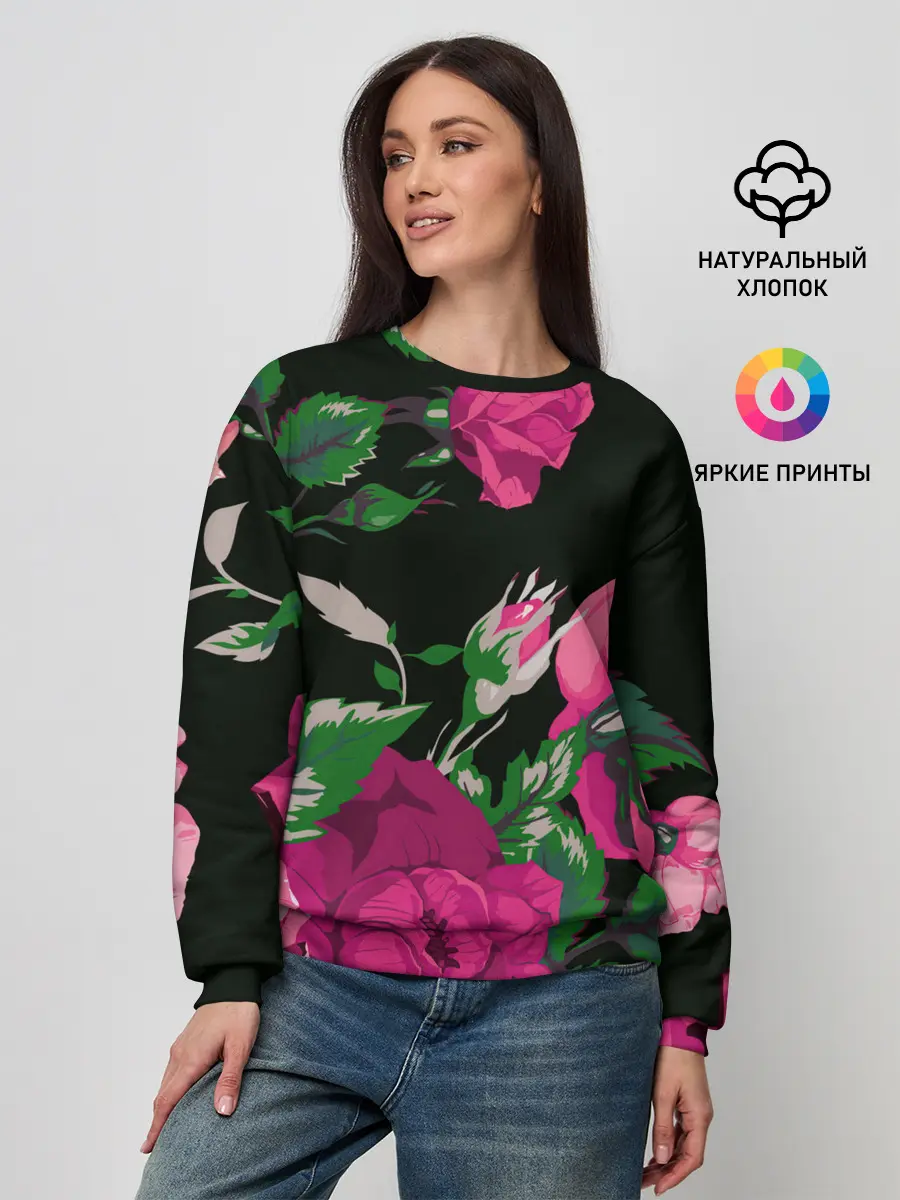 Женский свитшот / Розы