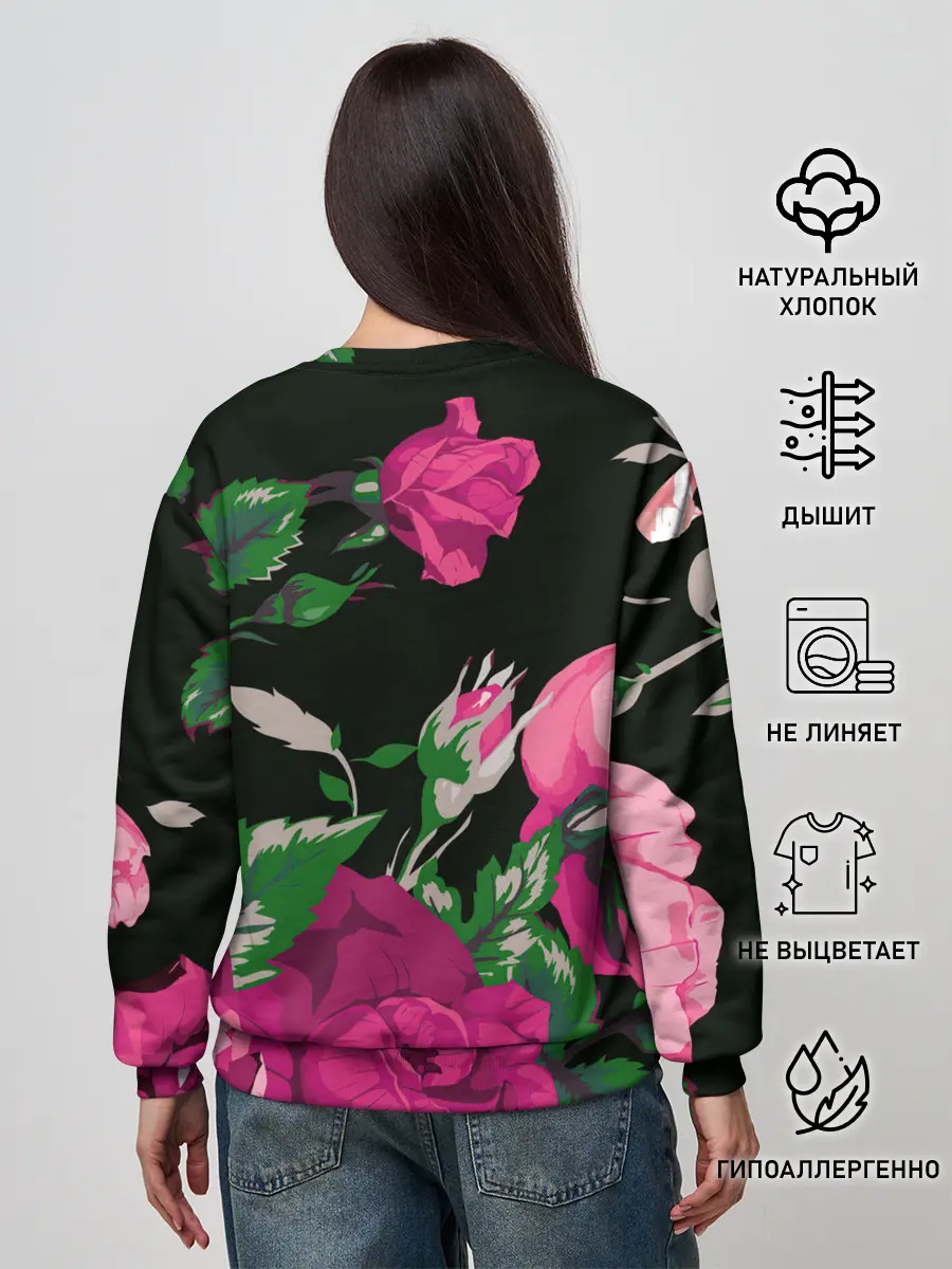 Женский свитшот / Розы