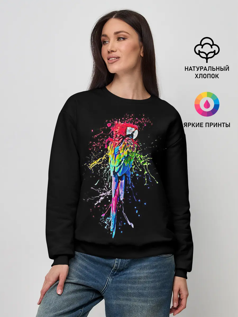 Женский свитшот / Попугай