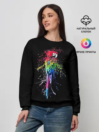 Женский свитшот / Попугай
