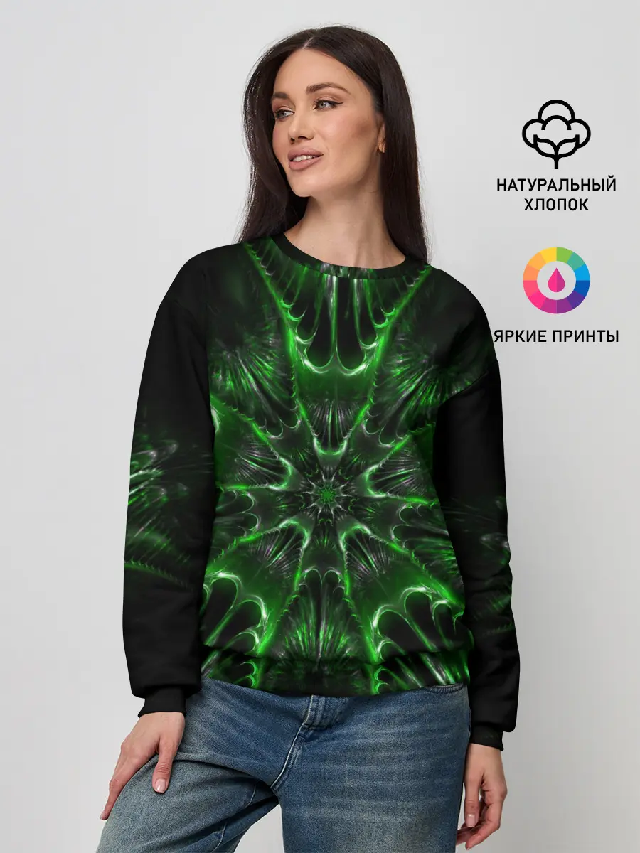 Женский свитшот / Зелёное Очарование