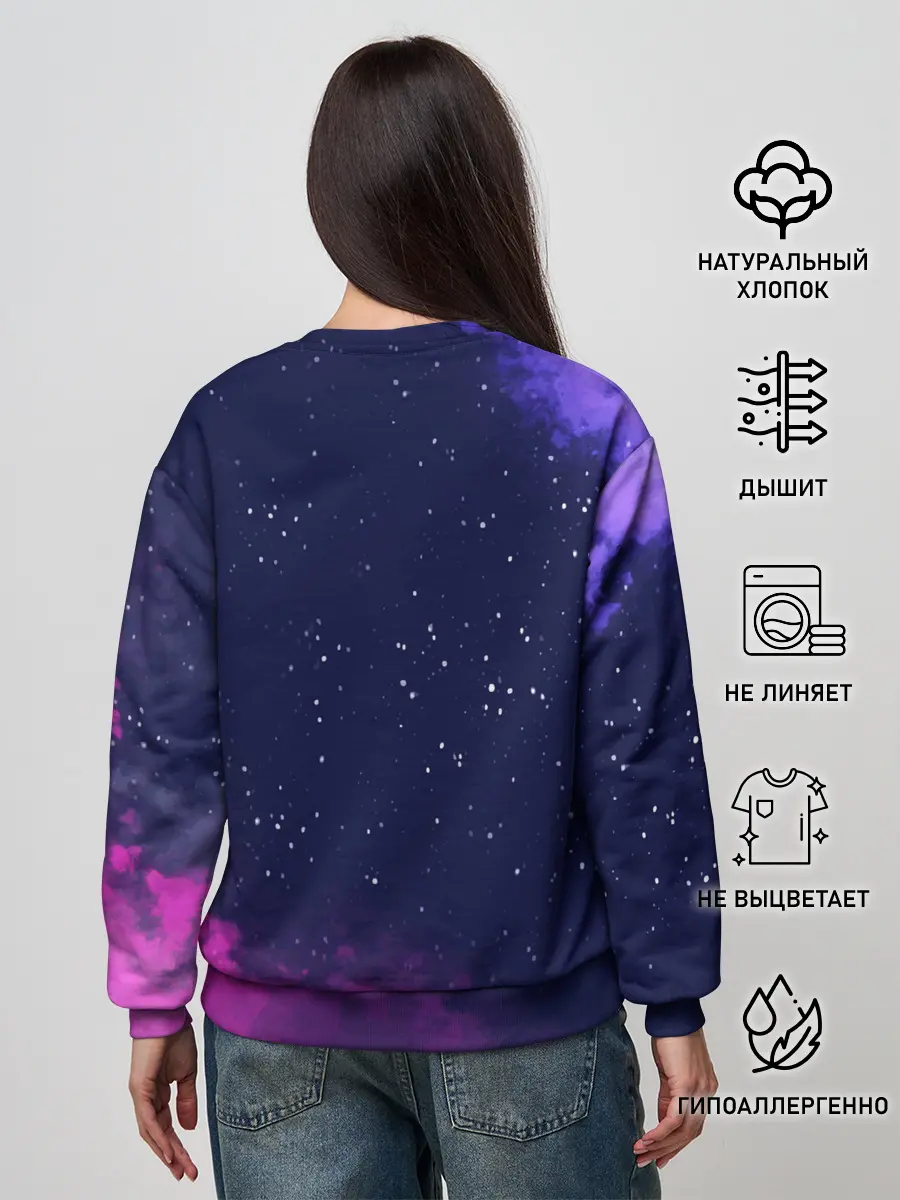 Женский свитшот / Ламы фортнайт в космосе