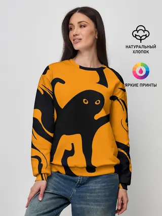 Женский свитшот / Кот- мем