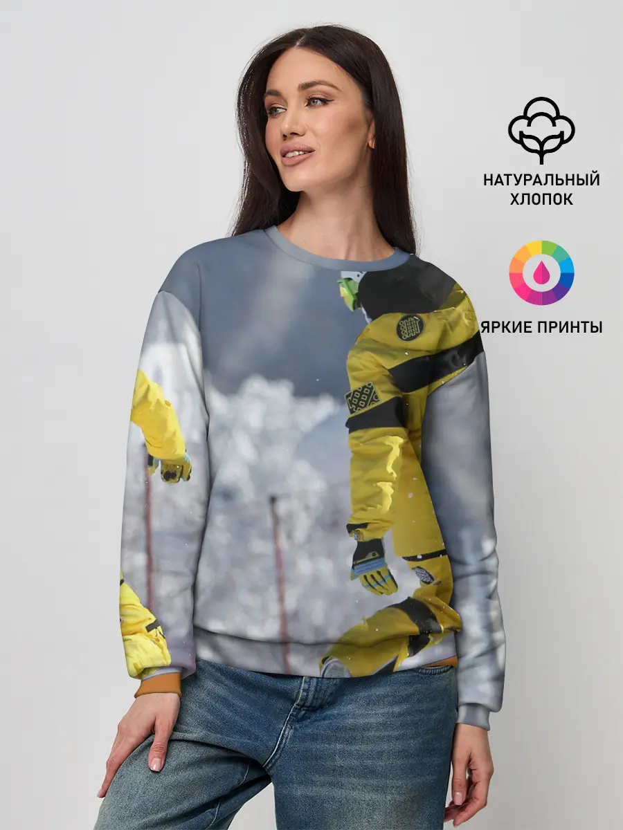 Женский свитшот / сноубордист