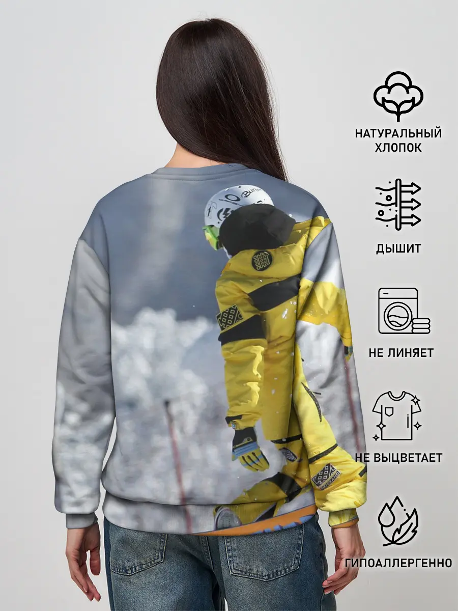 Женский свитшот / сноубордист