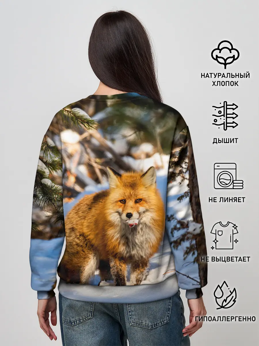 Женский свитшот / Лиса в лесу