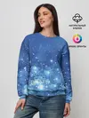 Женский свитшот / Снежинки.